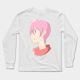 Pink Haired Girl Long Sleeve T-Shirt